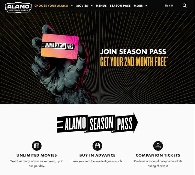 alamo drafthouse cinema season pass